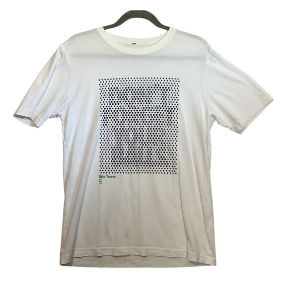 Nike Tennis Don't Forget Your Balls Black Dots Graphic Tee T-Shirt Size Medium - Picture 1 of 8